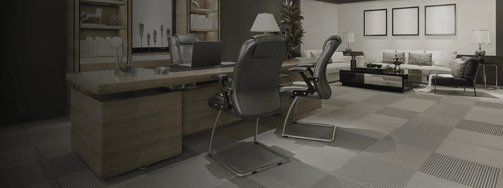 Modern virtual office interior